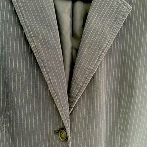 Tommy Hilfiger woman’s blue pin striped lined two button jacket